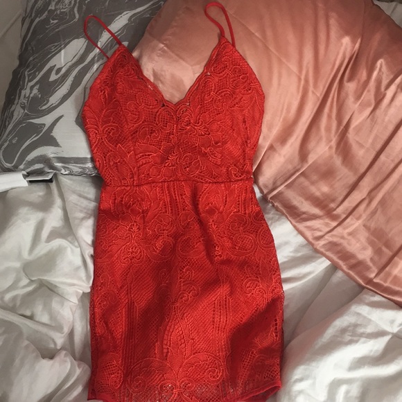 Missguided Dresses & Skirts - Red Show-stopping Lace Dress - Worn once